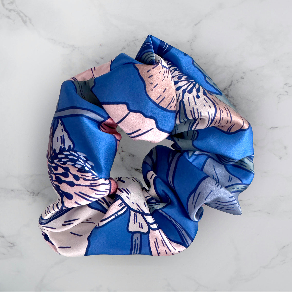 SILK SCRUNCHIES | Electric Garden - 100% Silk, Versatile hair Accessory