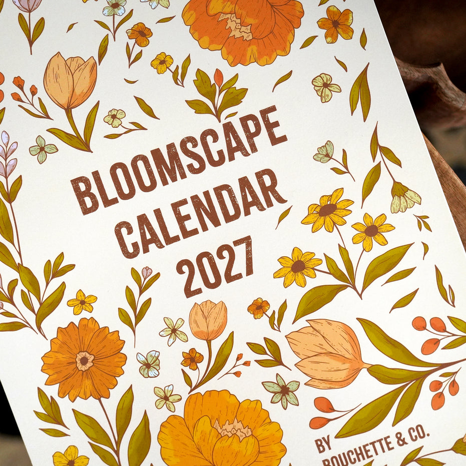 WALL CALENDAR | BloomScape Calendar 2027 - Illustrated Botanical Calendar