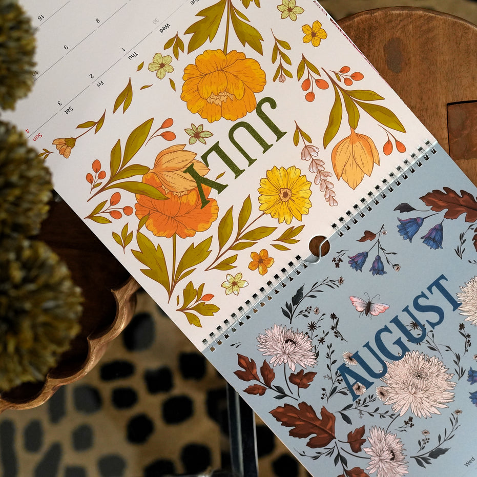 WALL CALENDAR | BloomScape Calendar 2027 - Illustrated Botanical Calendar
