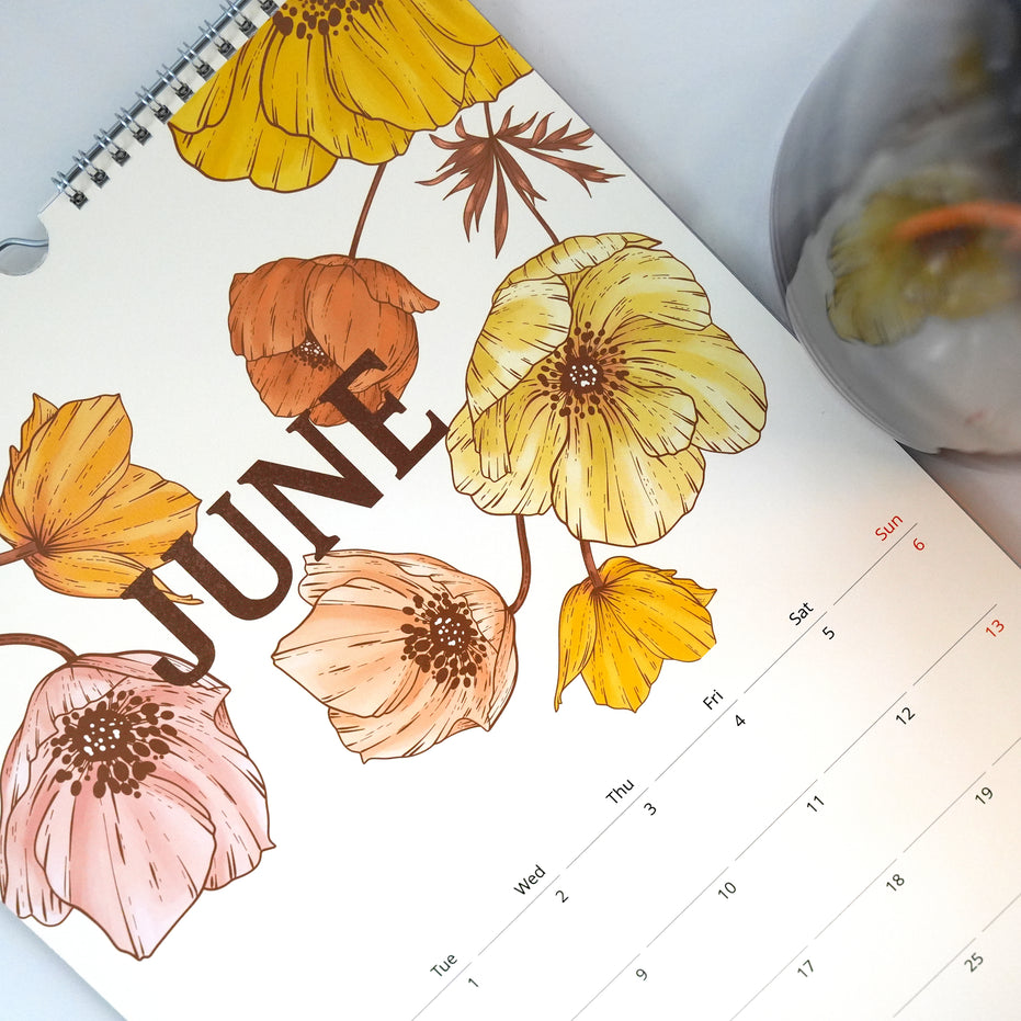 WALL CALENDAR | BloomScape Calendar 2027 - Illustrated Botanical Calendar