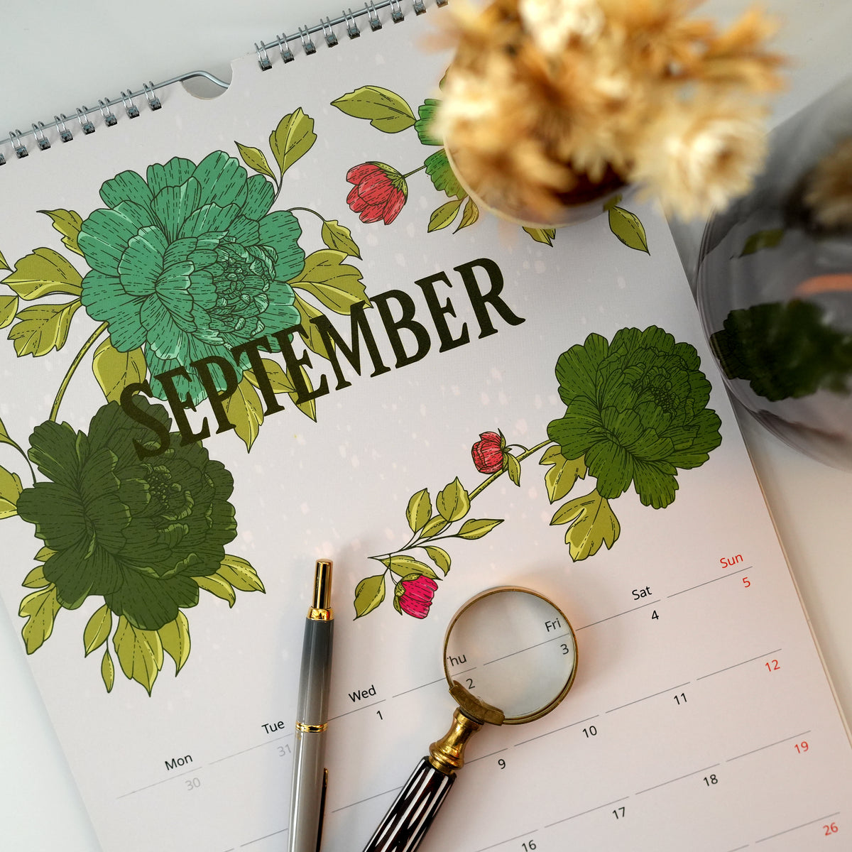 WALL CALENDAR | BloomScape Calendar 2027 - Illustrated Botanical Calendar