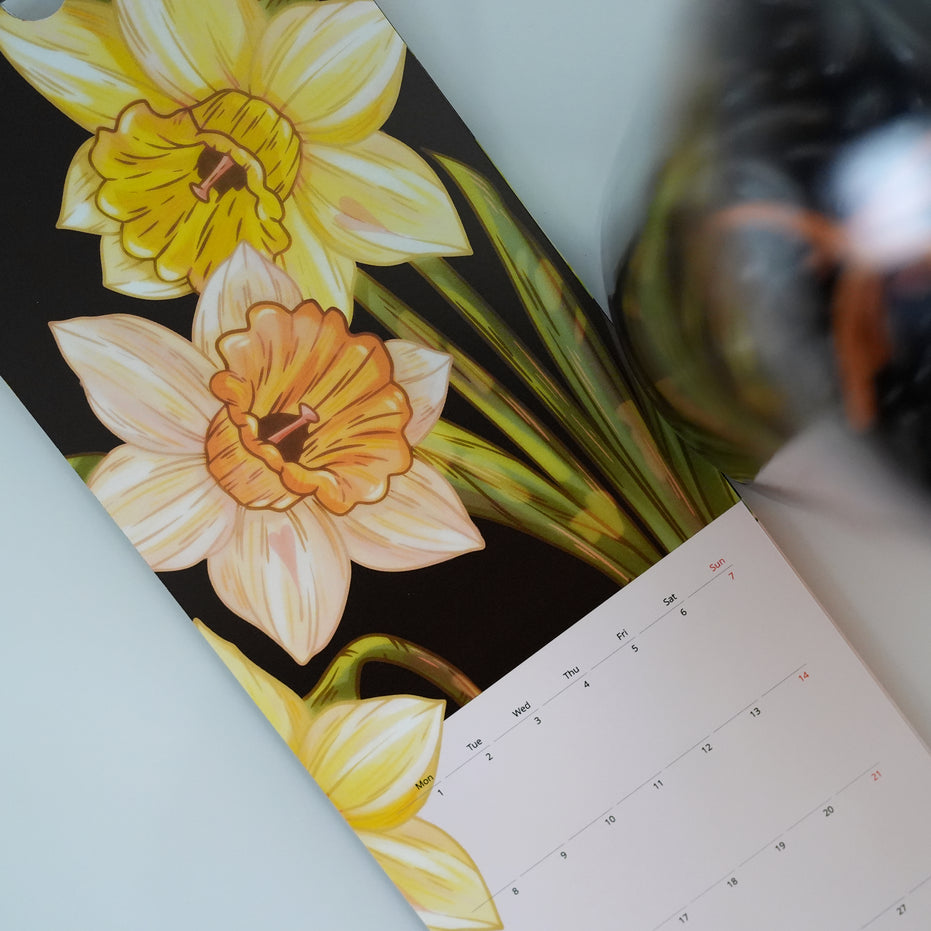 WALL CALENDAR | The Gathered Garden Calendar 2027 - Illustrated Botanical Calendar