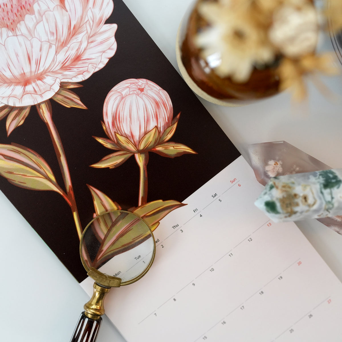 WALL CALENDAR | The Gathered Garden Calendar 2027 - Illustrated Botanical Calendar
