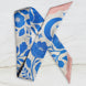 SKINNY SILK SCARF | Moonlit Blooms - 100% Silk, Versatile Floral Scarf and Bow Accessory 39