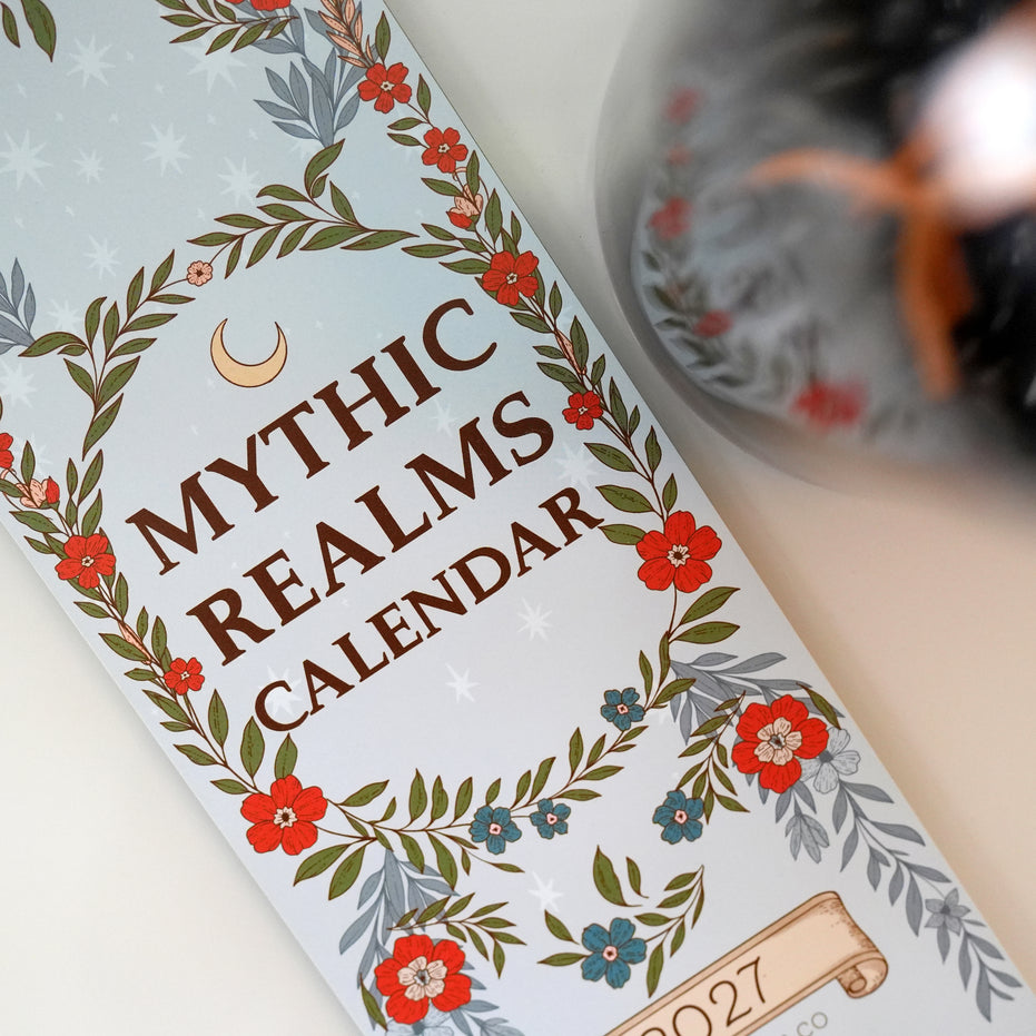 WALL CALENDAR | Mythic Realms Calendar 2027 - Mythical and Magical Folklore Illustrated Calendar