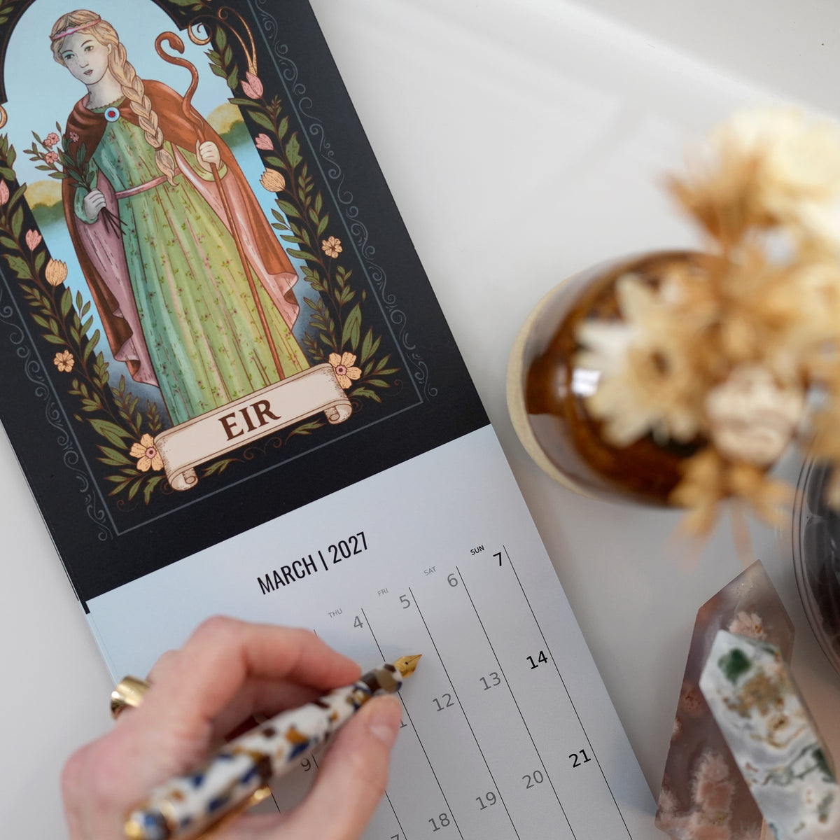WALL CALENDAR | Mythic Realms Calendar 2027 - Mythical and Magical Folklore Illustrated Calendar
