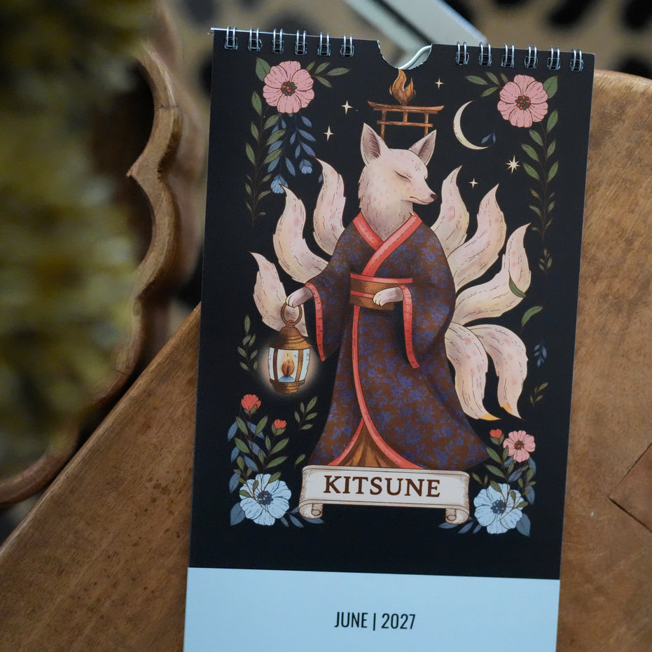 WALL CALENDAR | Mythic Realms Calendar 2027 - Mythical and Magical Folklore Illustrated Calendar