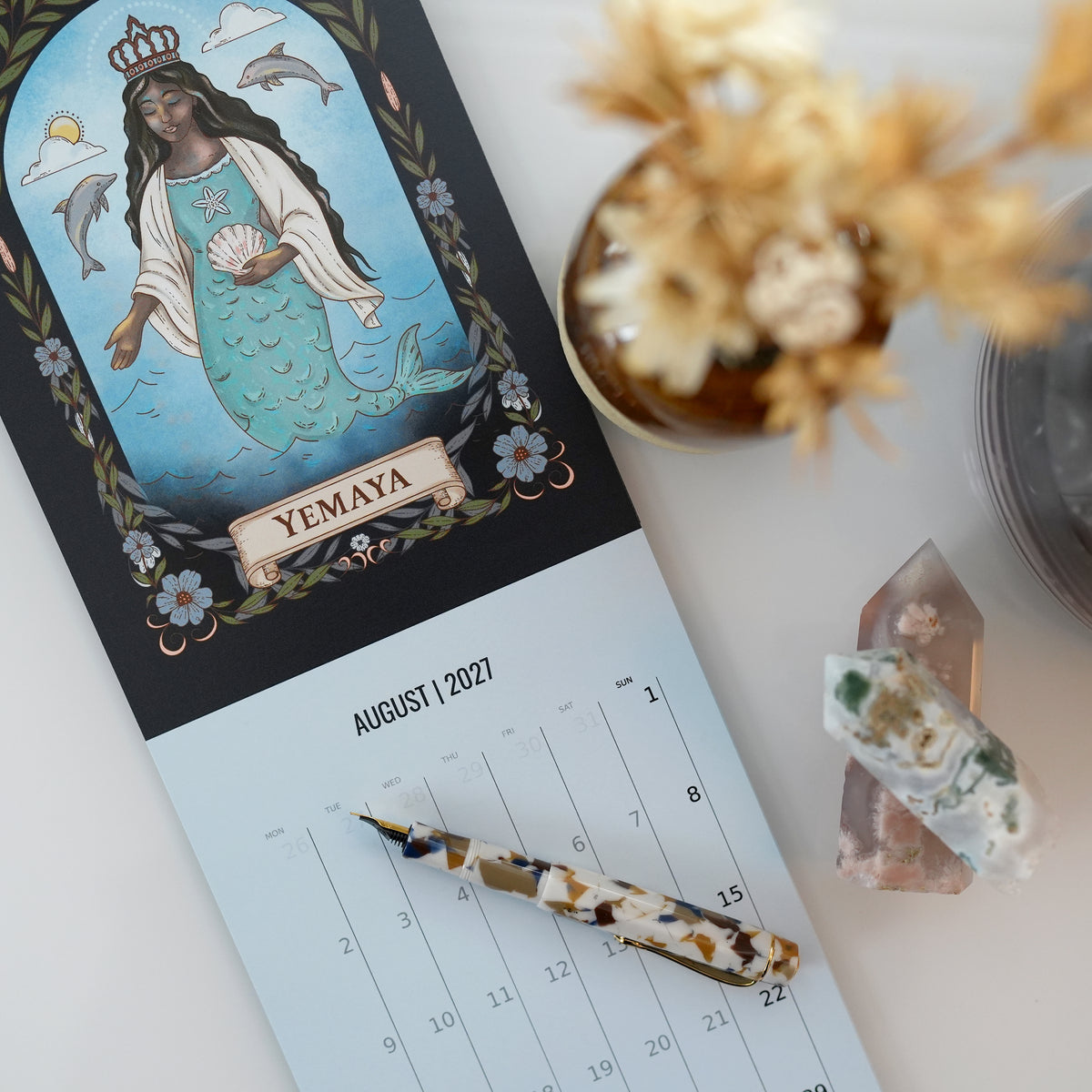 WALL CALENDAR | Mythic Realms Calendar 2027 - Mythical and Magical Folklore Illustrated Calendar