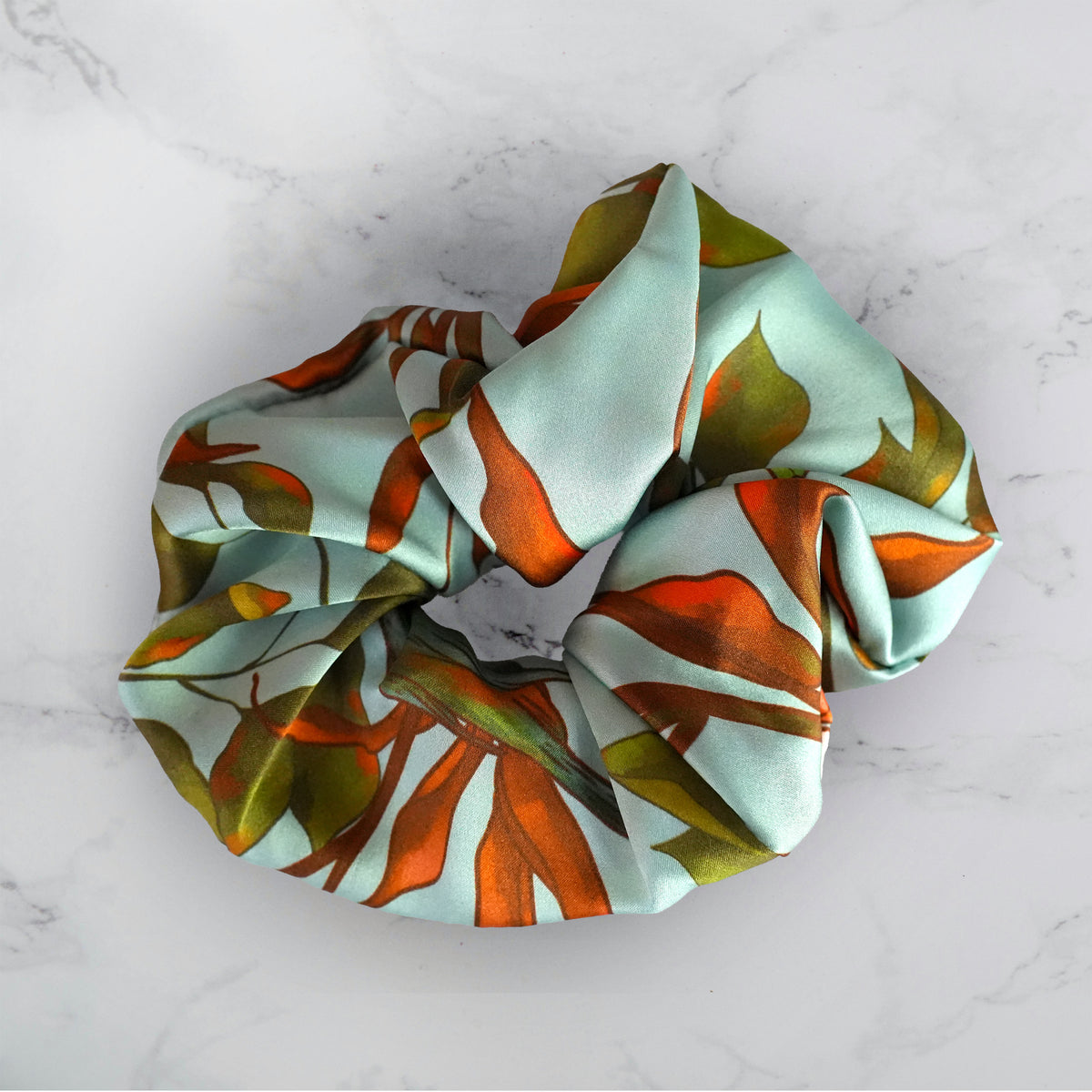 SILK SCRUNCHIES | Woodland Sky - 100% Silk, Versatile hair Accessory