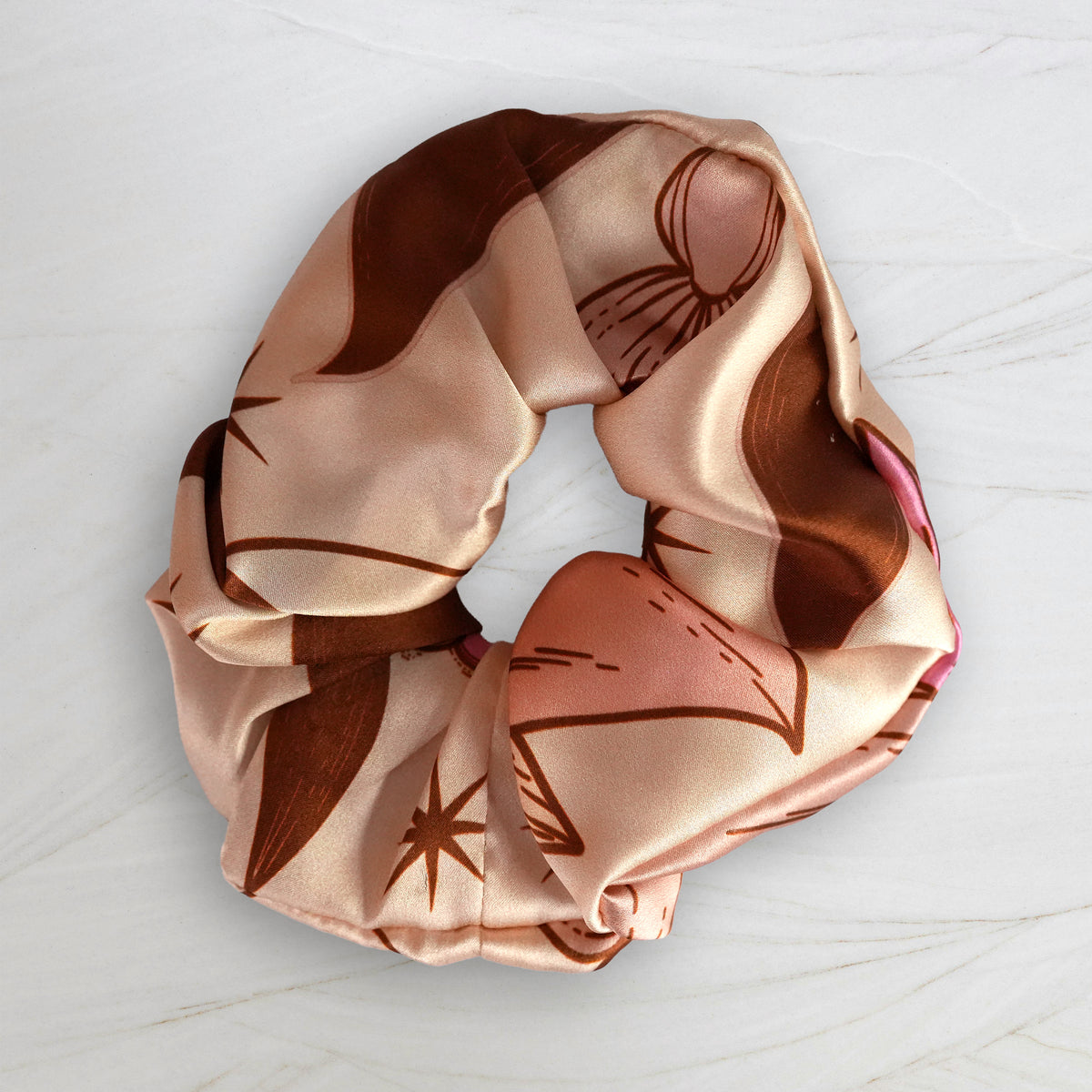 SILK SCRUNCHIES | Celestial Blush - 100% Silk, Versatile hair Accessory