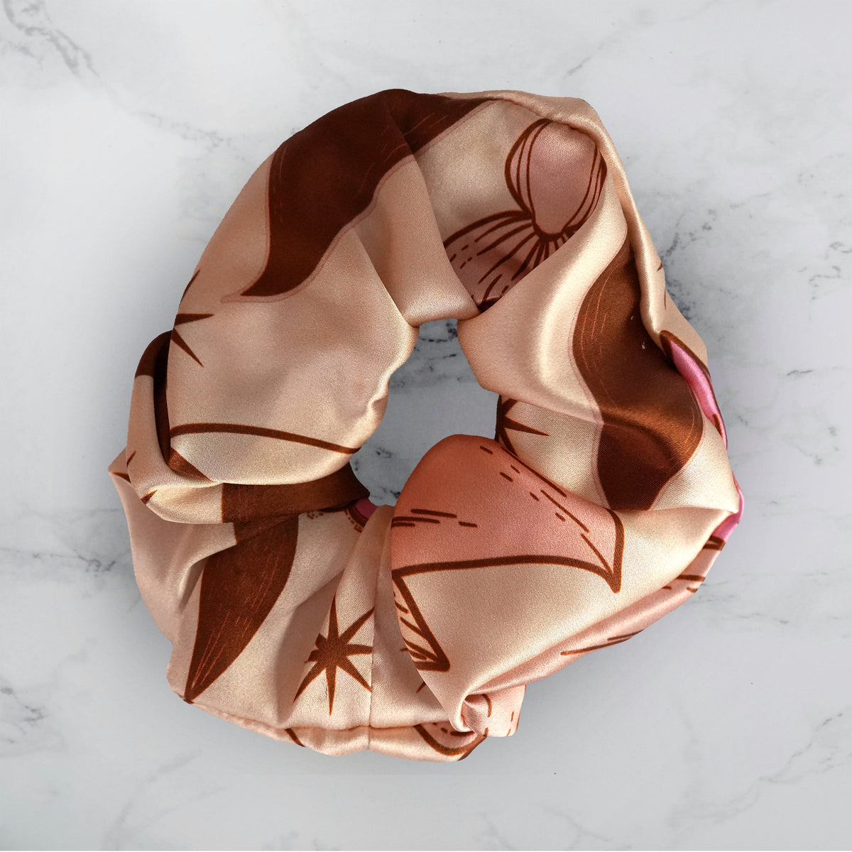 SILK SCRUNCHIES | Celestial Blush - 100% Silk, Versatile hair Accessory