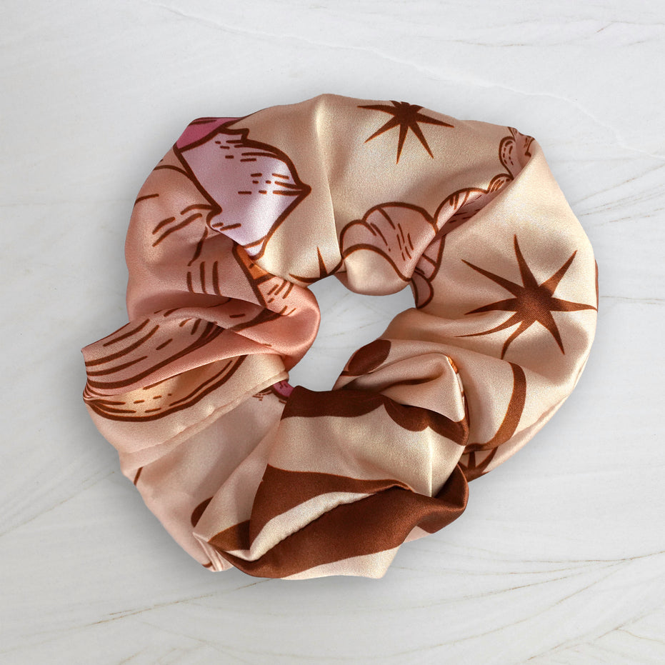 SILK SCRUNCHIES | Celestial Blush - 100% Silk, Versatile hair Accessory