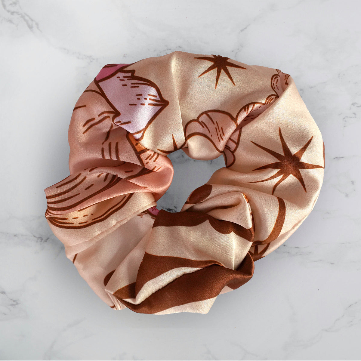 SILK SCRUNCHIES | Celestial Blush - 100% Silk, Versatile hair Accessory
