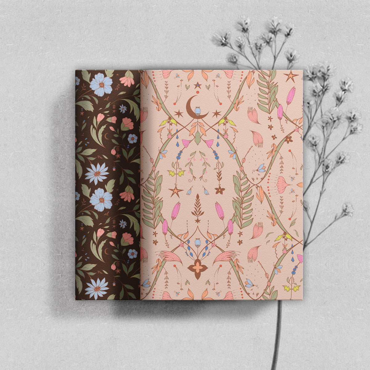 BOTANICAL NOTEBOOKS | Set of Two or Four Floral Notebook Collection 5x7