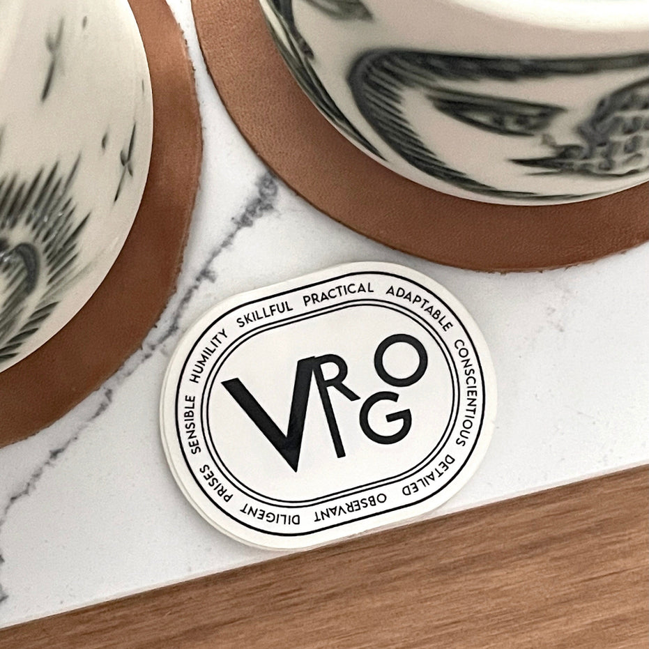 Modern & Chic Zodiac Stickers, astrology signs clear sticker modern black zodiac sign vinyl sticker