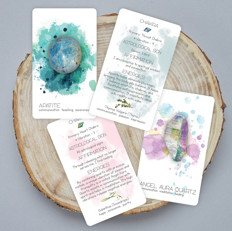 Radiant Crystal Cards 2nd Edition, crystal oracle cards informational crystal card deck learn about crystals oracle cards deck