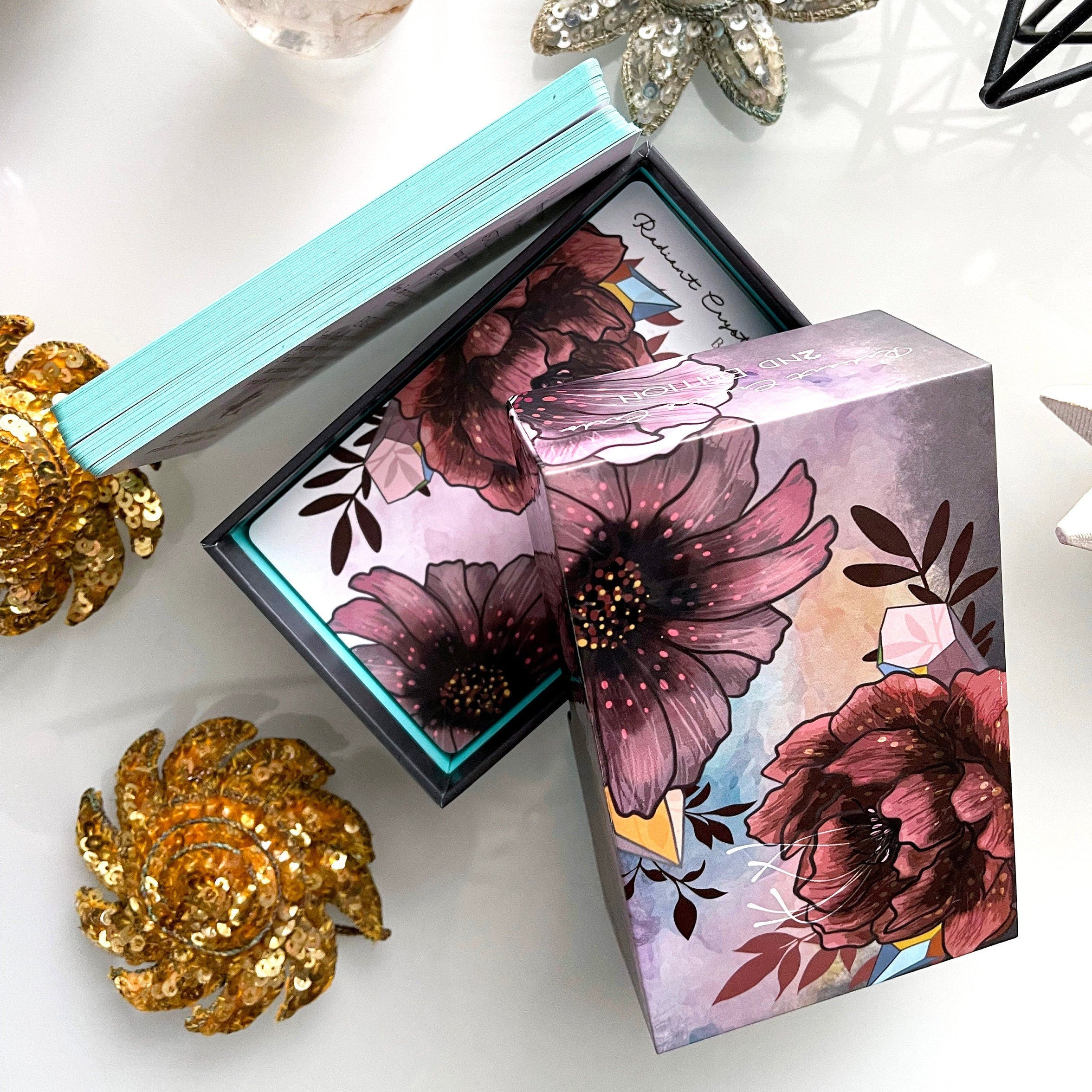 Radiant Crystal Cards 2nd Edition, crystal oracle cards informational crystal card deck learn about crystals oracle cards deck