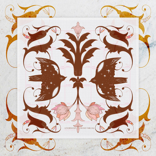 LENORMAND ALTAR CLOTH - Tea Towel | Lenormand Flight and Bloom