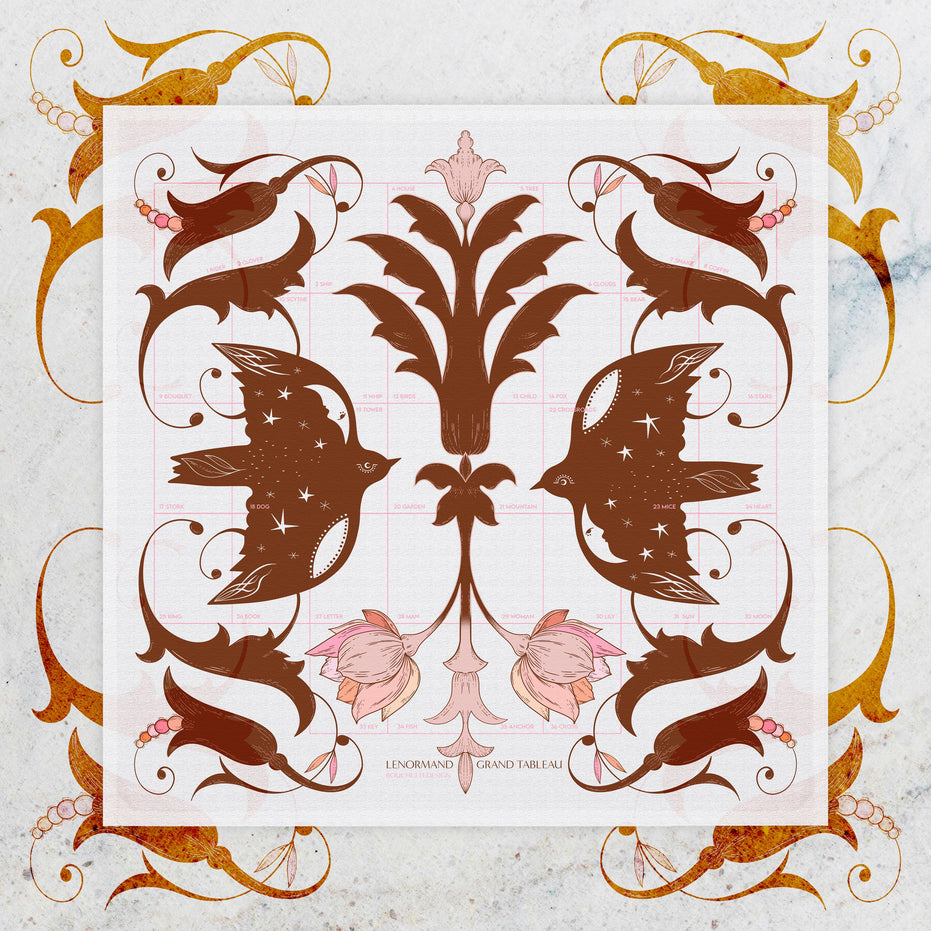 LENORMAND ALTAR CLOTH - Tea Towel | Lenormand Flight and Bloom
