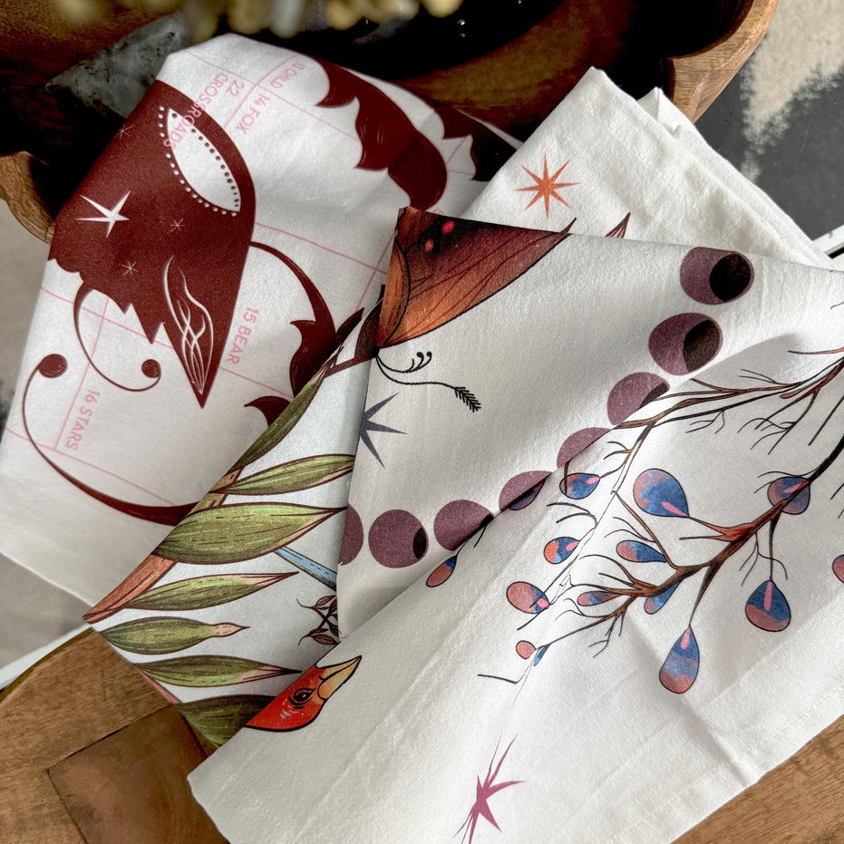 LENORMAND ALTAR CLOTH - Tea Towel | Lenormand Flight and Bloom