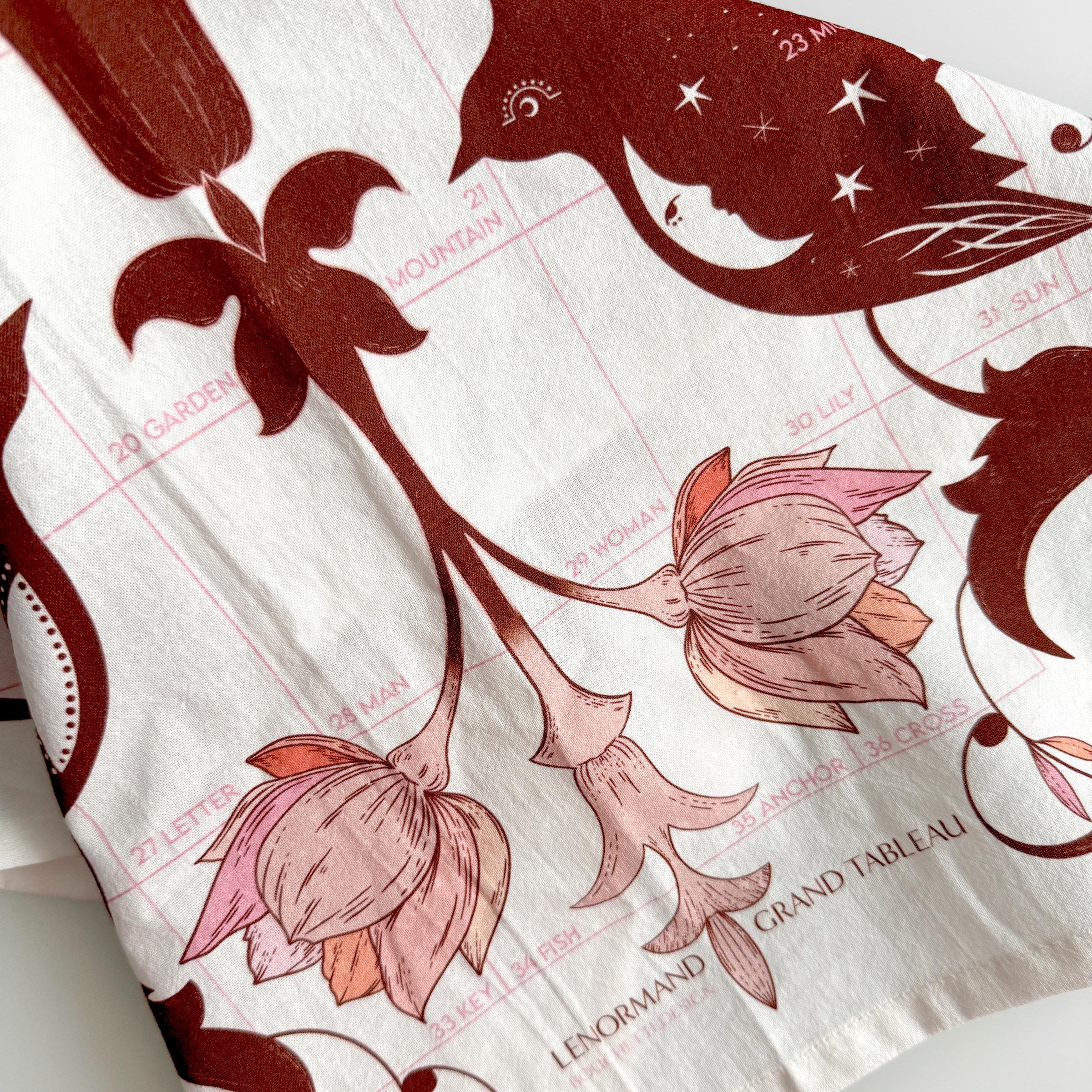 LENORMAND ALTAR CLOTH - Tea Towel | Lenormand Flight and Bloom
