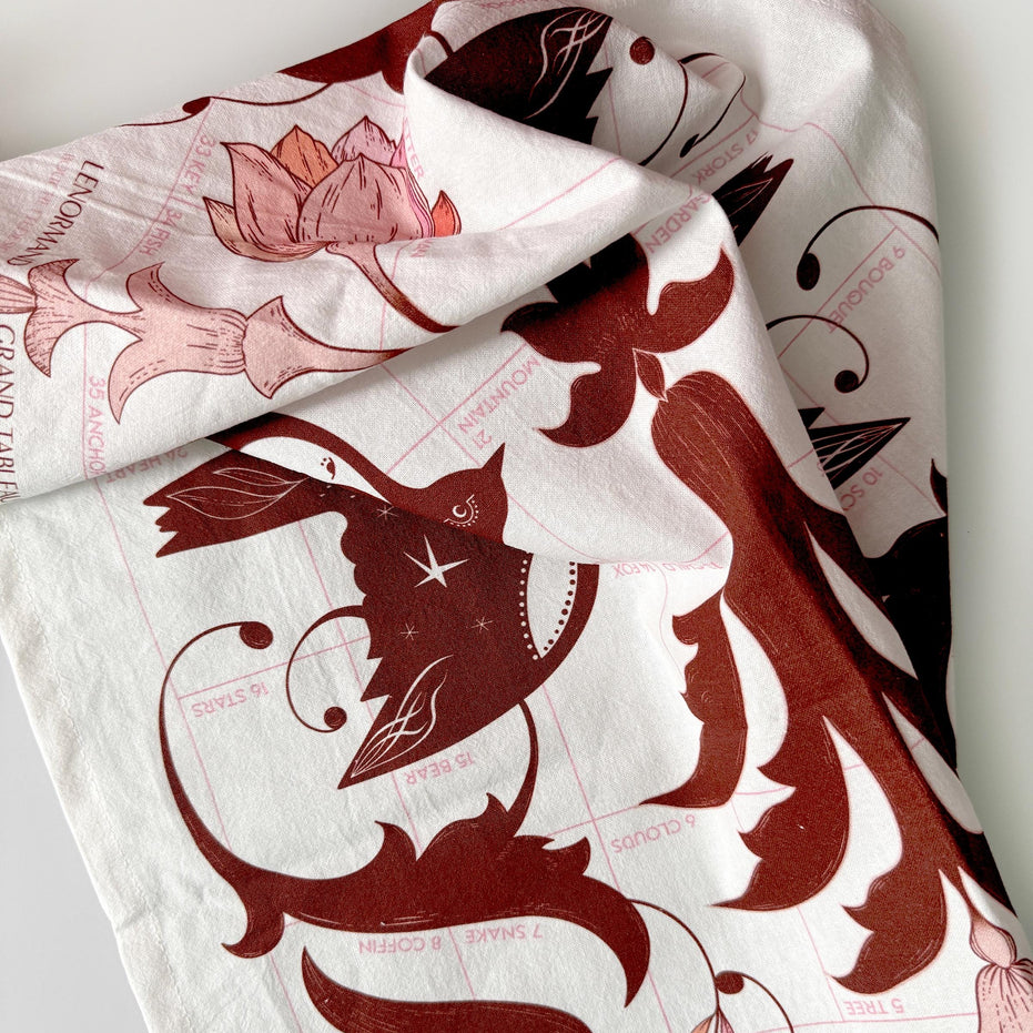 LENORMAND ALTAR CLOTH - Tea Towel | Lenormand Flight and Bloom