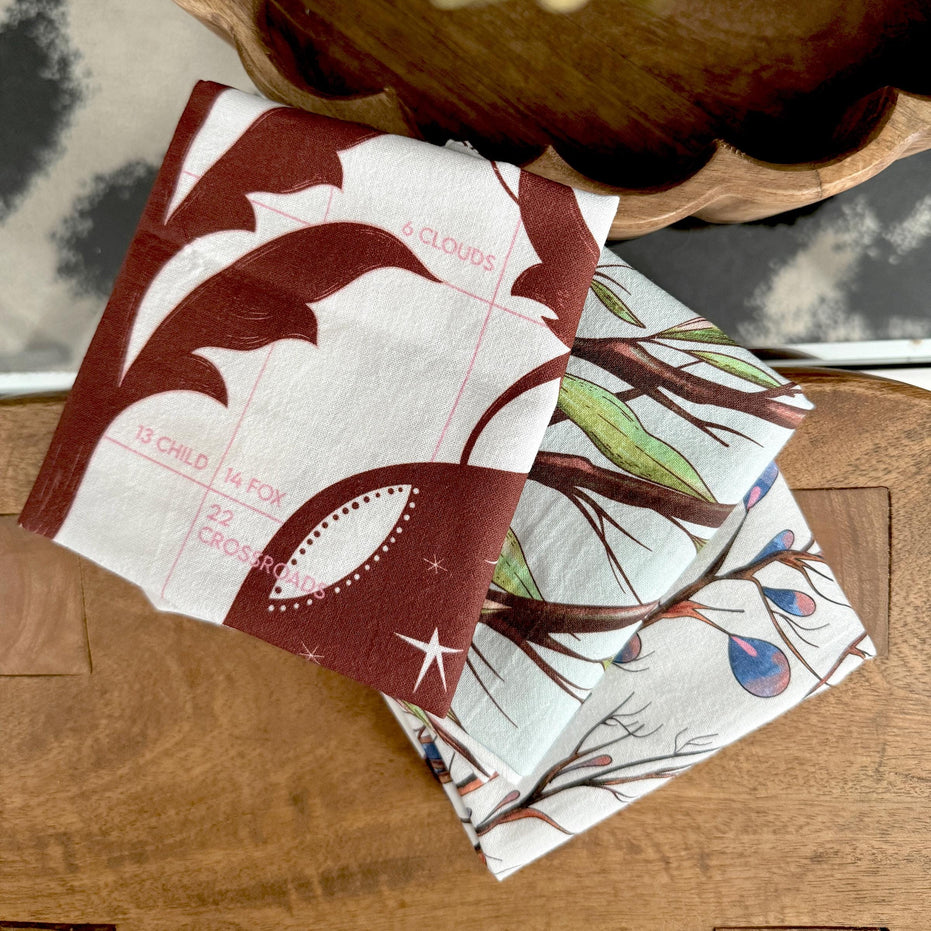 LENORMAND ALTAR CLOTH - Tea Towel | Lenormand Flight and Bloom