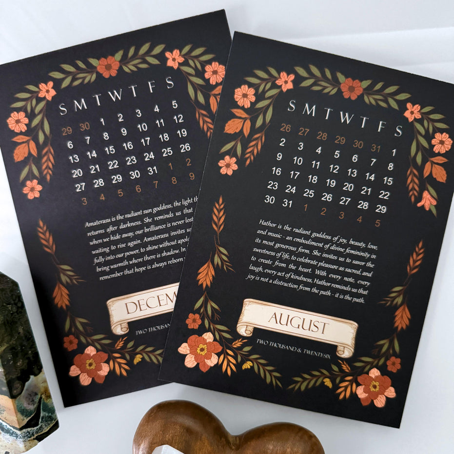 CALENDAR CARDS | 2026 Mythic Realms Goddess and God Oracle Calendar
