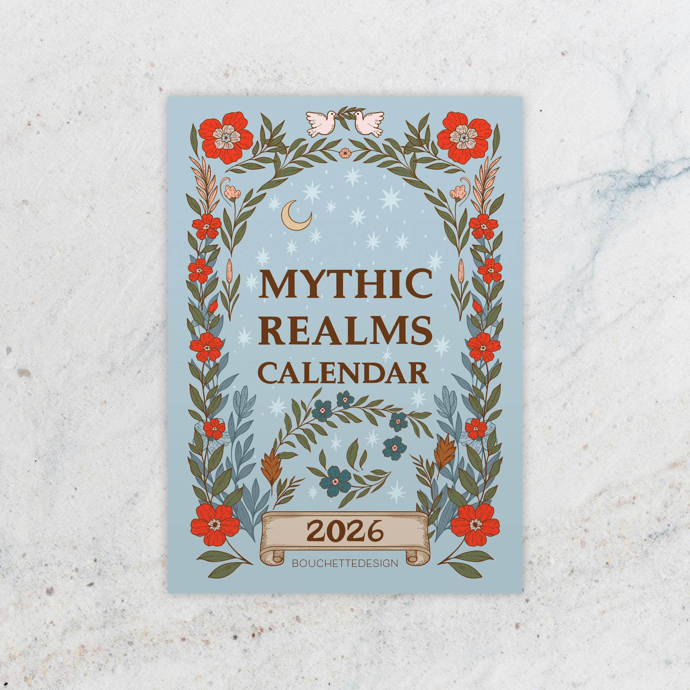 CALENDAR CARDS | 2026 Mythic Realms Goddess and God Oracle Calendar