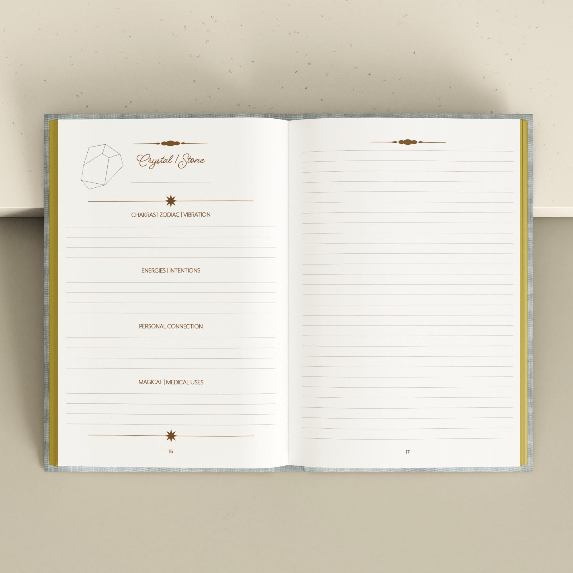 CRYSTAL JOURNAL | Crystal Companion Journal - Resource Divination Journal