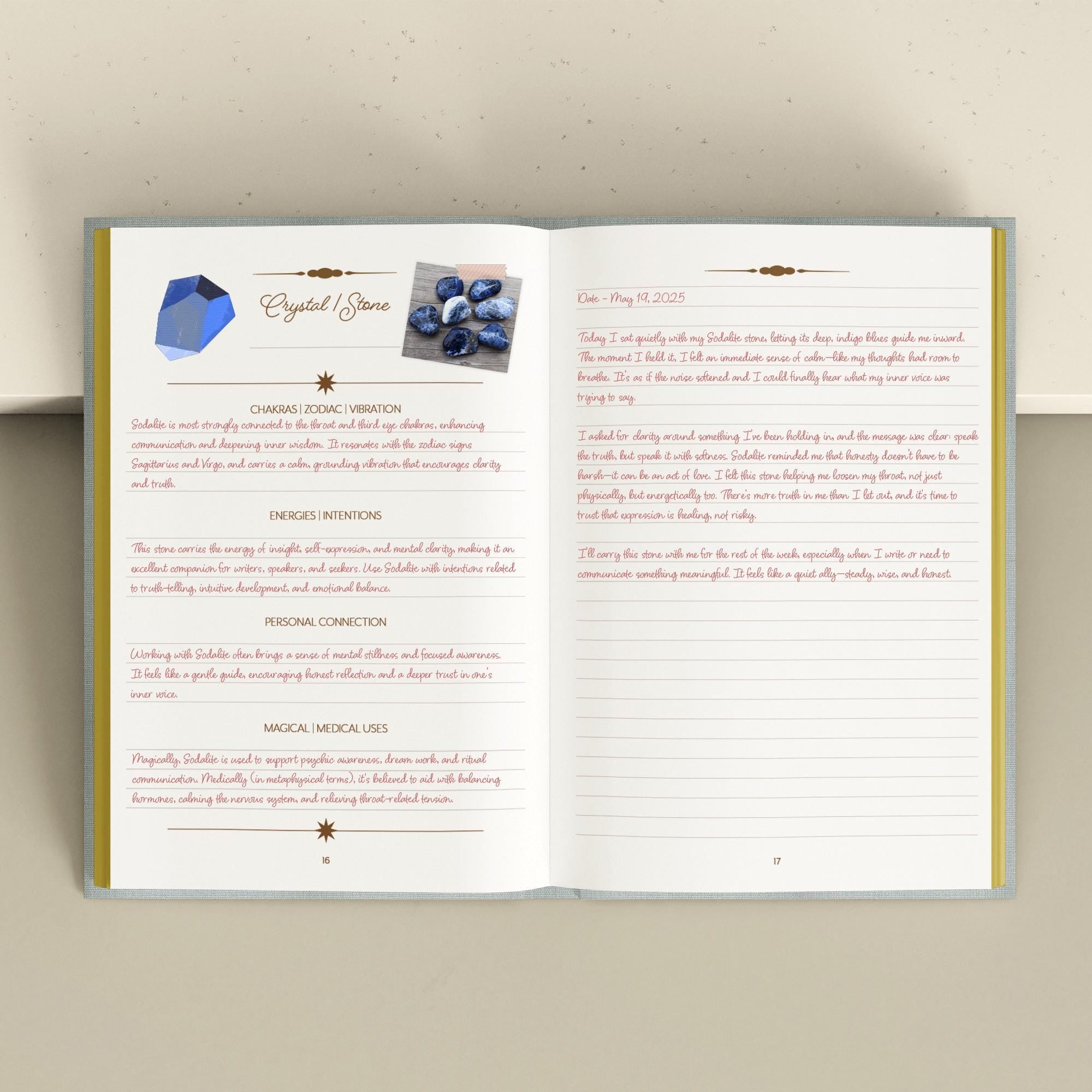 CRYSTAL JOURNAL | Crystal Companion Journal - Resource Divination Journal