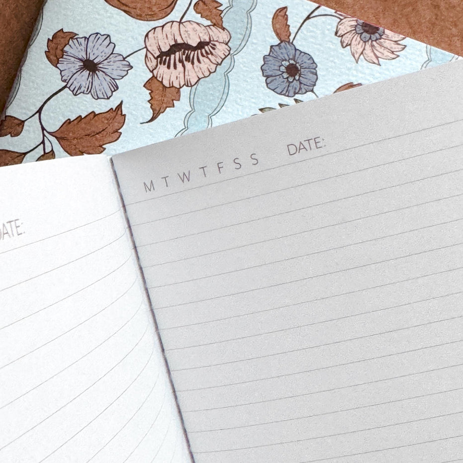 BOTANICAL NOTEBOOKS | Set of Two or Four Floral Notebook Collection 5x7