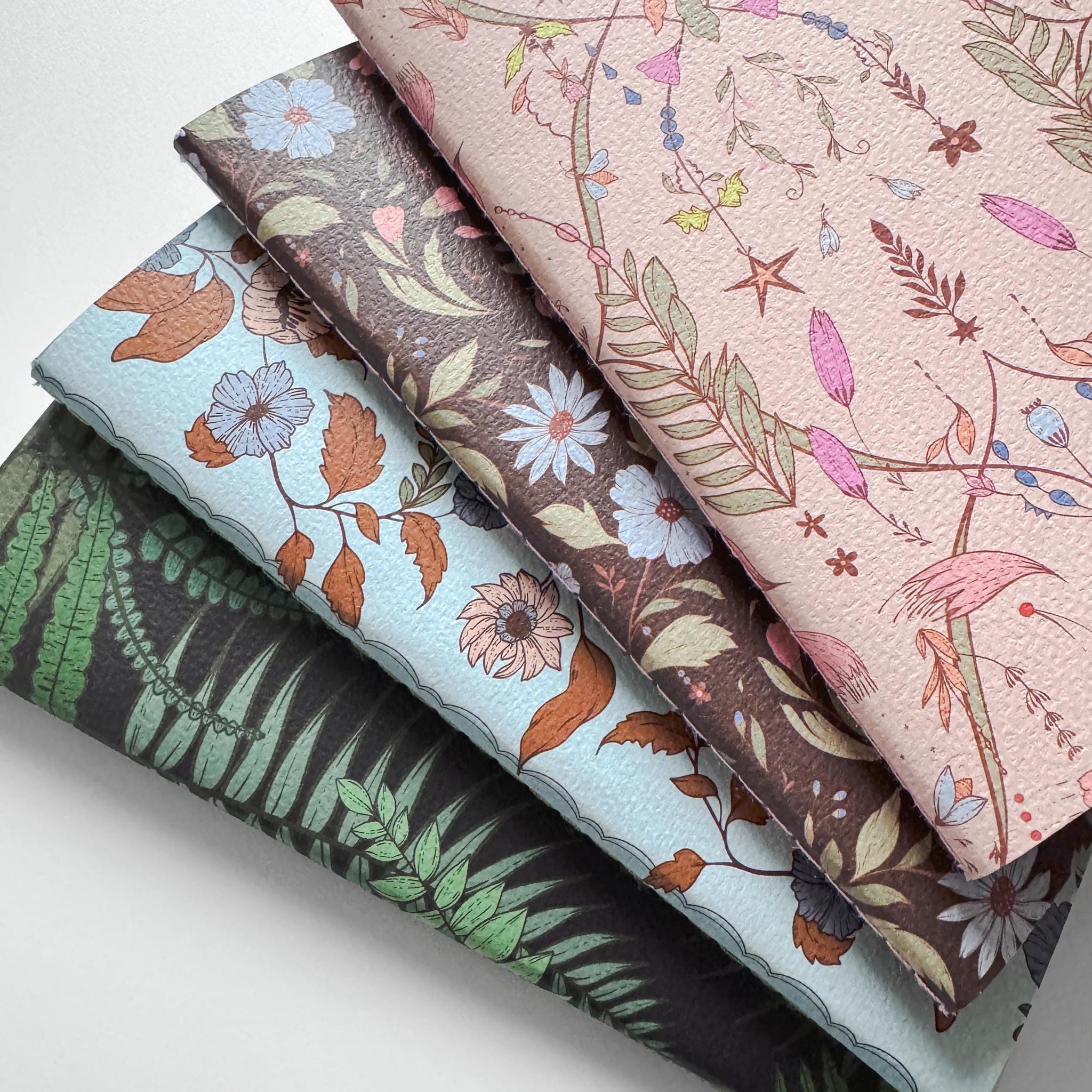 BOTANICAL NOTEBOOKS | Set of Two or Four Floral Notebook Collection 5x7