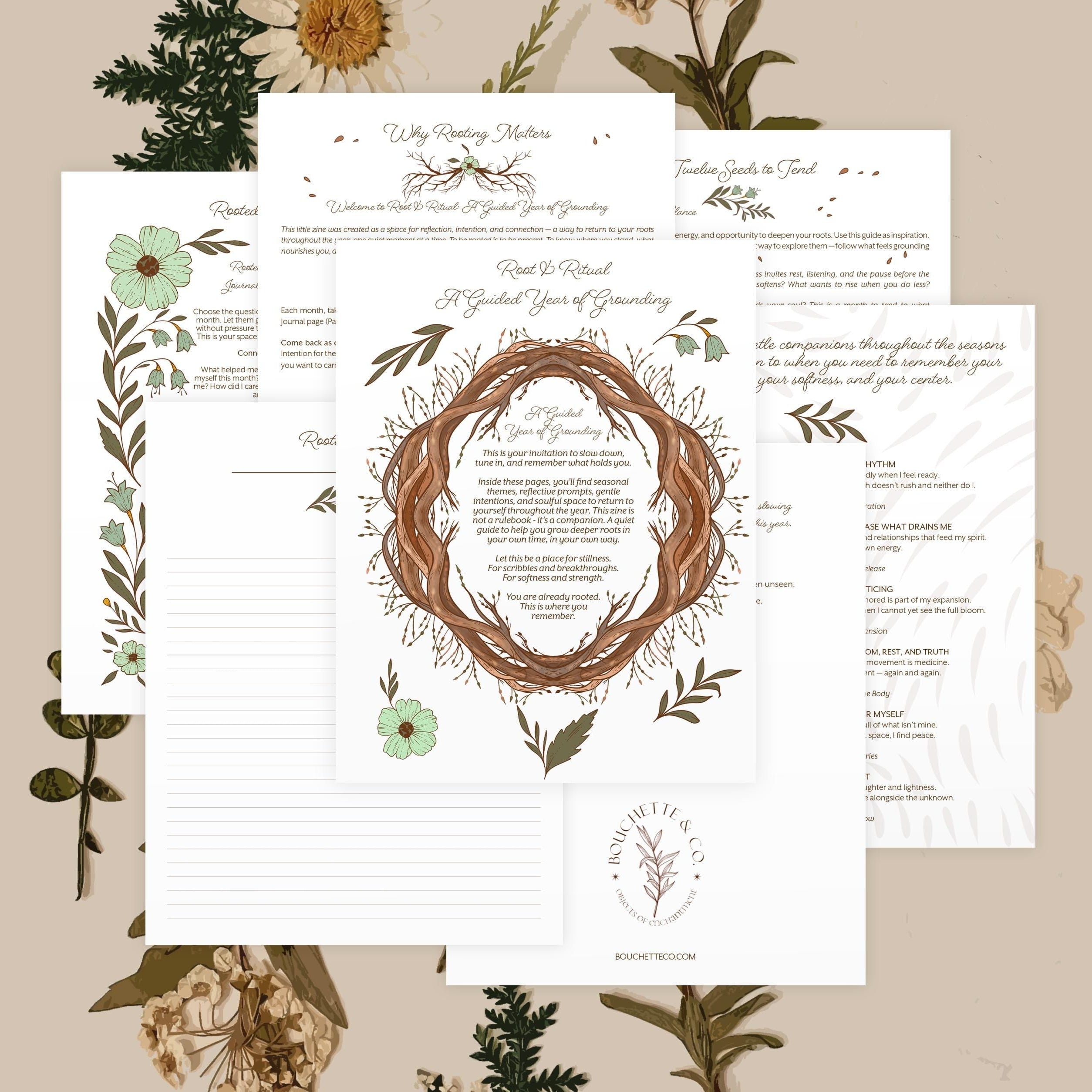 ROOT & RITUAL | A Guided Year of Grounding - Zine Digital Download Journal