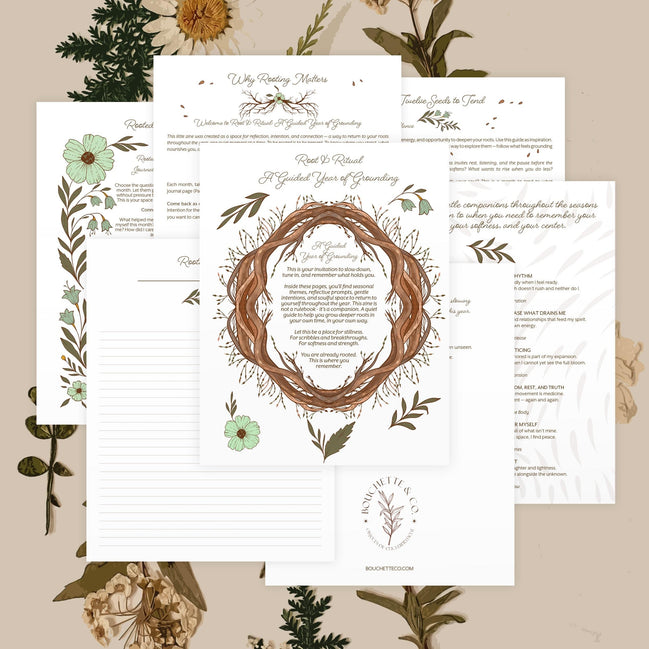 ROOT & RITUAL | A Guided Year of Grounding - Zine Digital Download Journal