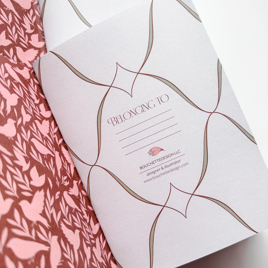 BOTANICAL NOTEBOOKS | Set of Two or Four Floral Notebook Collection 5x7
