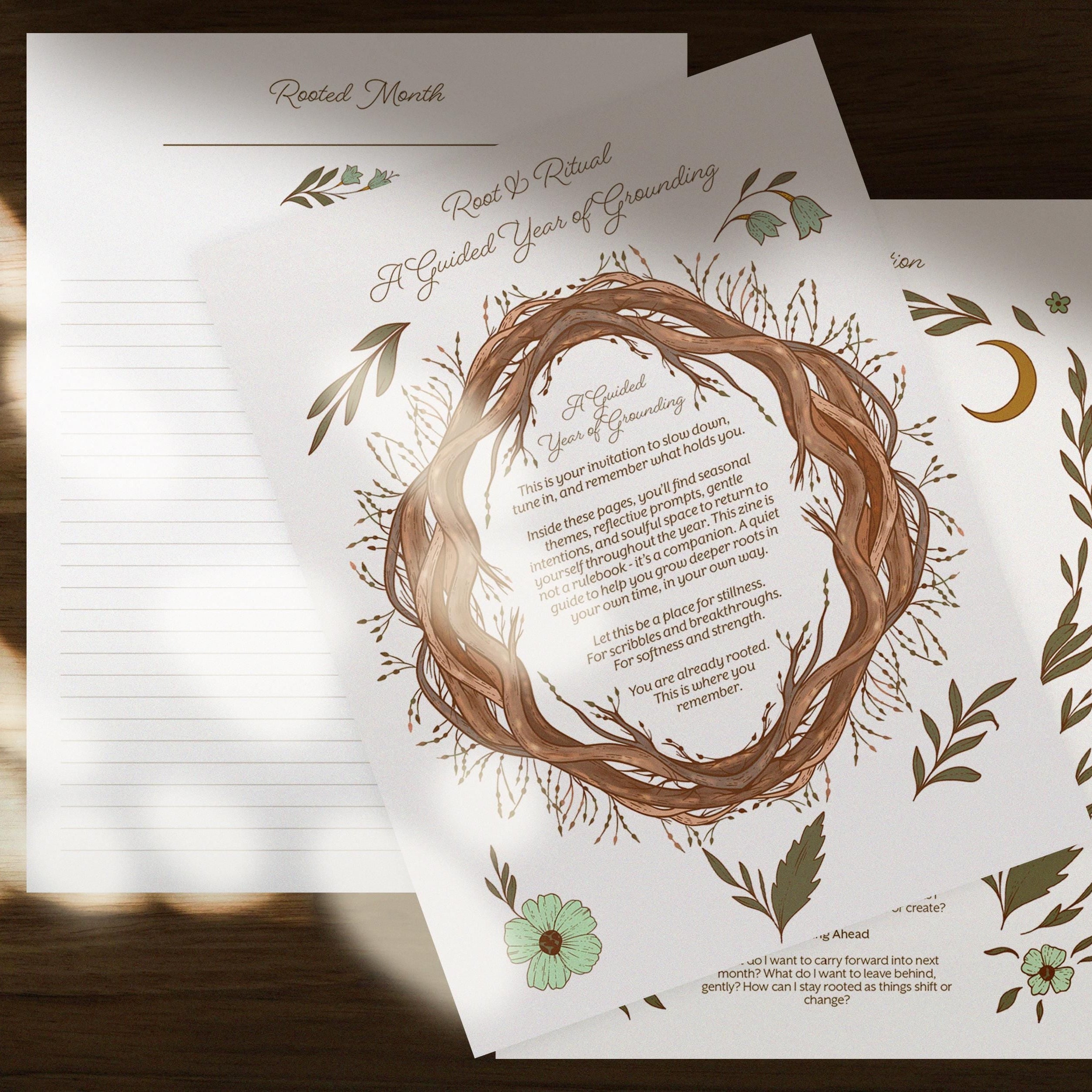 ROOT & RITUAL | A Guided Year of Grounding - Zine Digital Download Journal