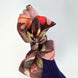 SKINNY SILK SCARF | Lady Bug Fleur - 100% Silk, Versatile Floral Scarf and Bow Accessory