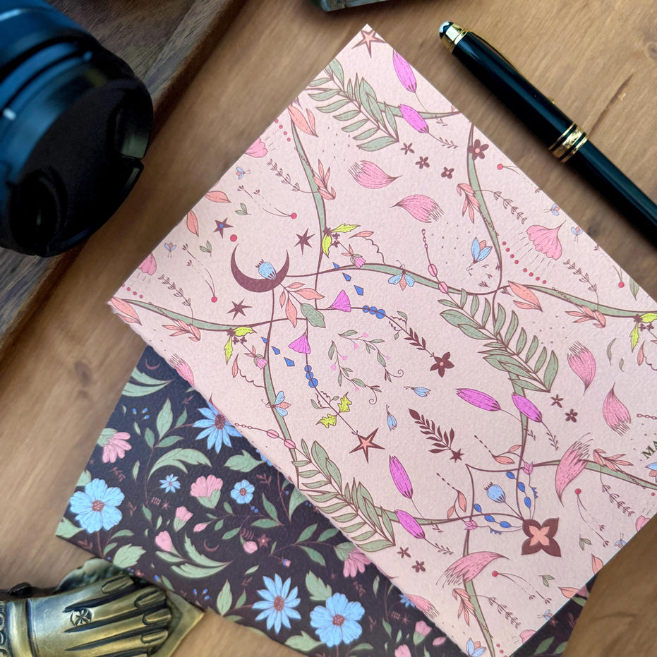 BOTANICAL NOTEBOOKS | Set of Two or Four Floral Notebook Collection 5x7