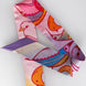SKINNY SILK SCARF | Rainbow Birdies - 100% Silk, Versatile Floral Scarf and Bow Accessory