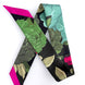 SKINNY SILK SCARF | Secret Peony Garden - 100% Silk, Versatile Floral Scarf and Bow Accessory