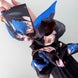 SKINNY SILK SCARF | Midnight Wildflower Garden - 100% Silk, Versatile Floral Scarf and Bow Accessory