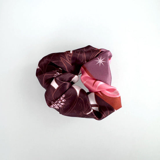 SILK SCRUNCHIES | Lunar Blossom - 100% Silk, Versatile hair Accessory