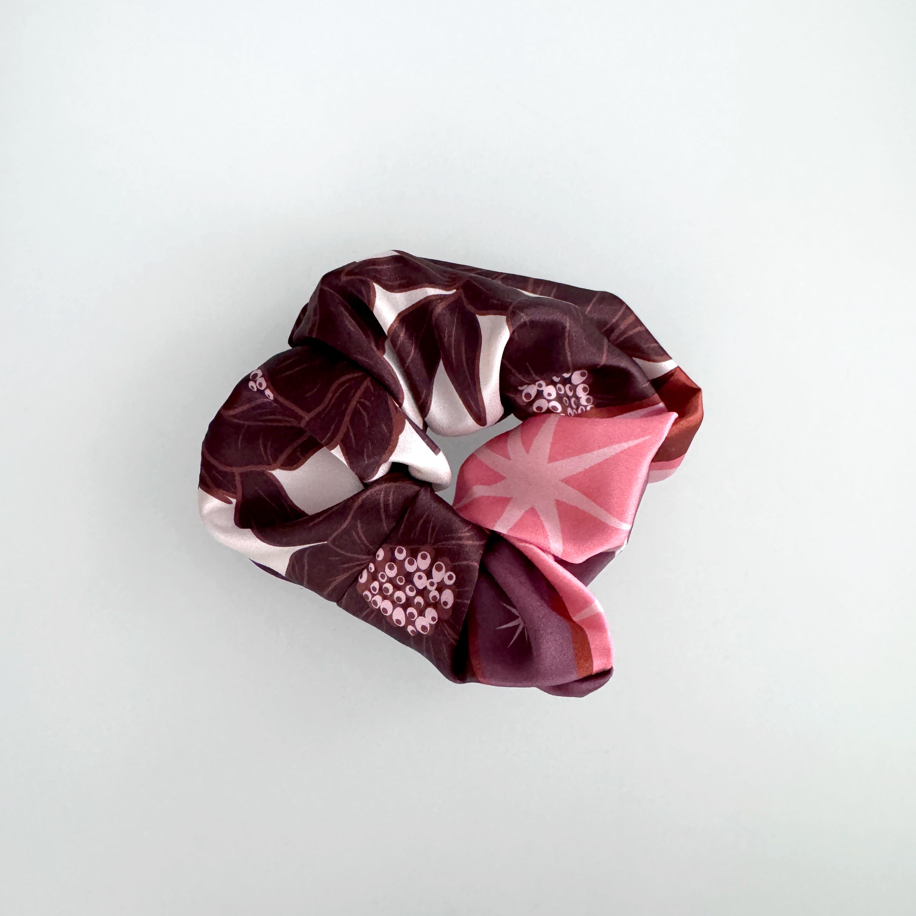 SILK SCRUNCHIES | Lunar Blossom - 100% Silk, Versatile hair Accessory