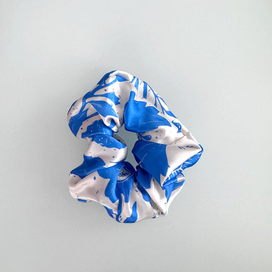 SILK SCRUNCHIES | Moonlit Blooms - 100% Silk, Versatile hair Accessory