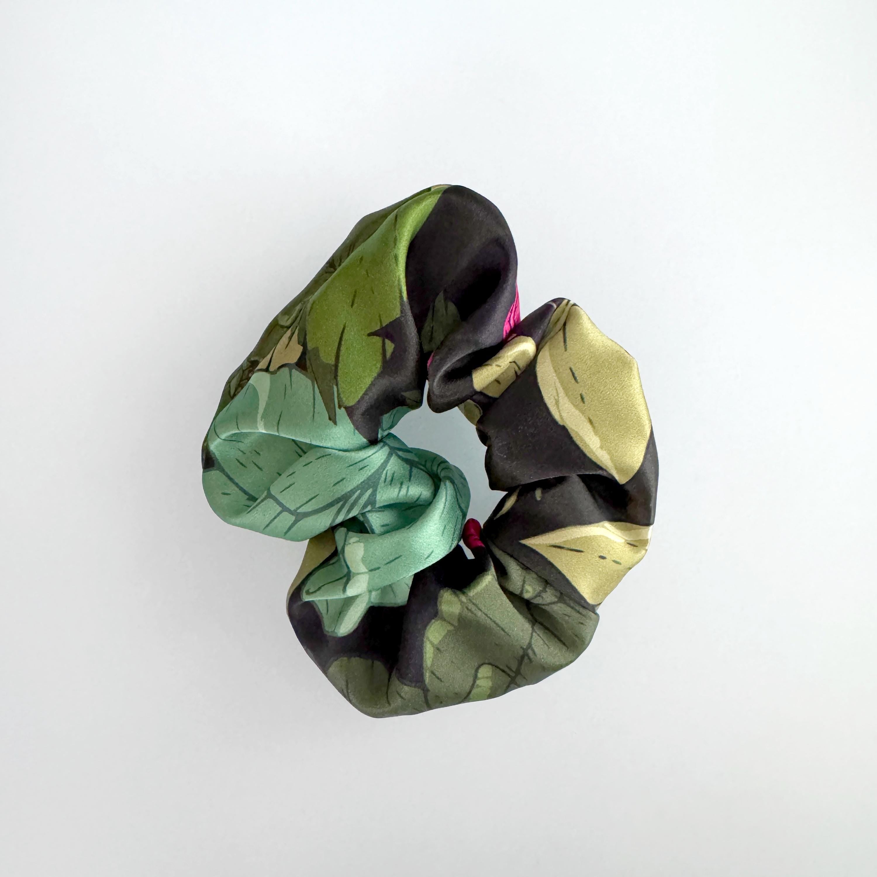 SILK SCRUNCHIES | Peony Garden - 100% Silk, Versatile hair Accessory