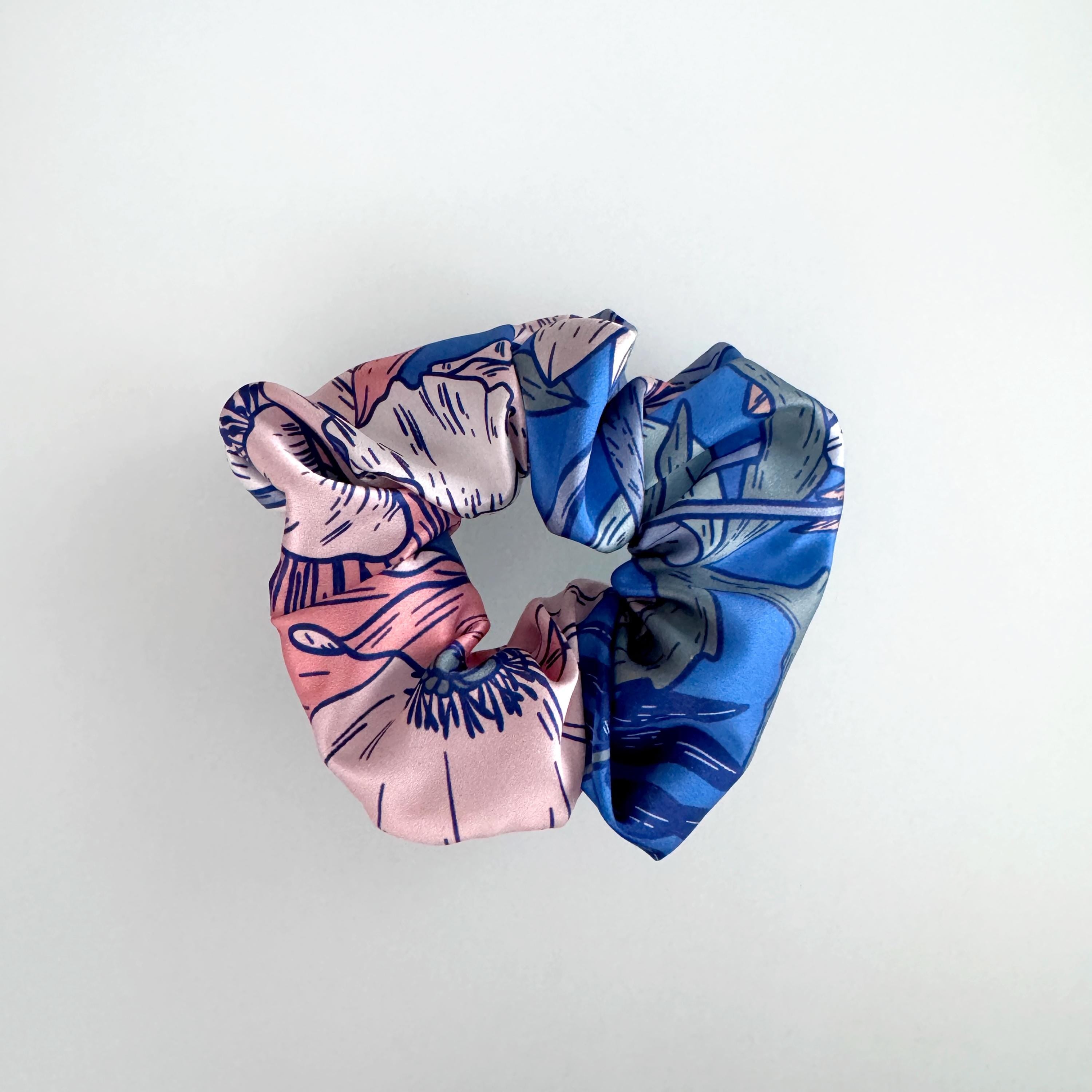 SILK SCRUNCHIES | Electric Garden - 100% Silk, Versatile hair Accessory