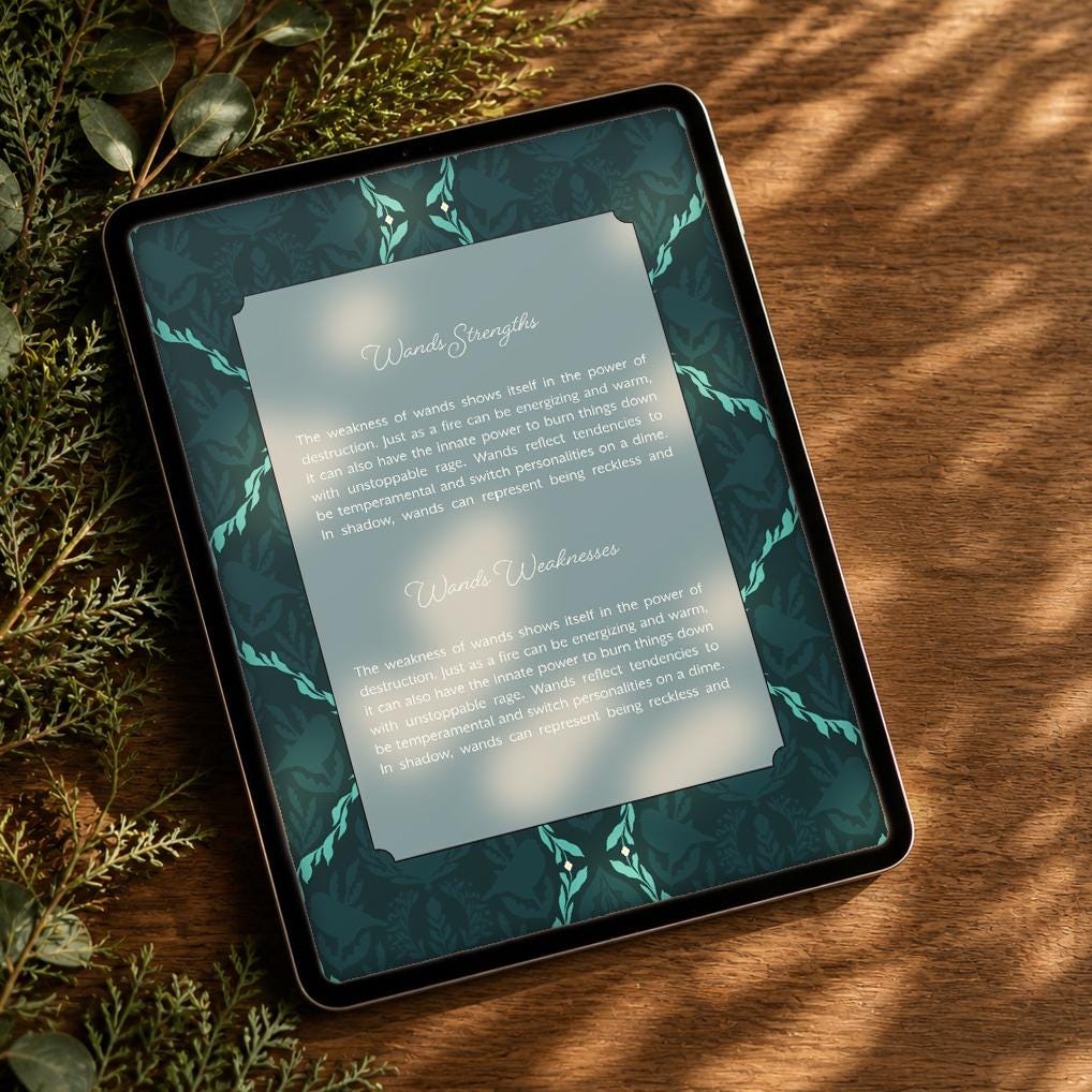 DIGITAL DOWNLOAD | Meraki Working Guidebook for Tarot - All Editions Digital Download - Tarot Journal and Guidebook