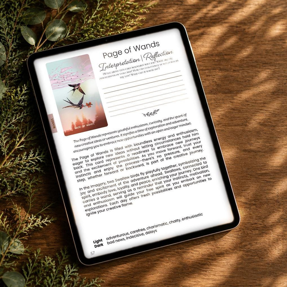 DIGITAL DOWNLOAD | Meraki Working Guidebook for Tarot - All Editions Digital Download - Tarot Journal and Guidebook