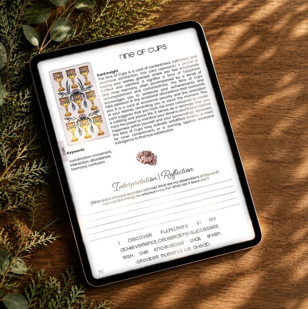 DIGITAL DOWNLOAD | Metanoia Marseille Working Guidebook - Digital Download - Marseille tarot workbook journal